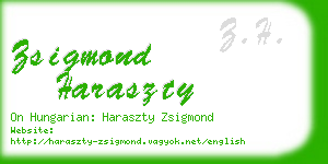 zsigmond haraszty business card